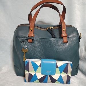 FOSSIL Rachel bag satchel and Wallet Set SPRING